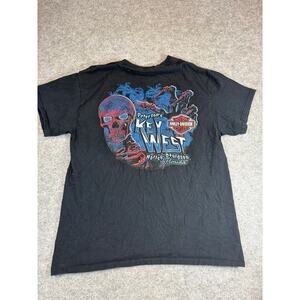 VTG Y2K Harley Davidson Petersons Key West Skull Skeleton T-Shirt Mens L Biker